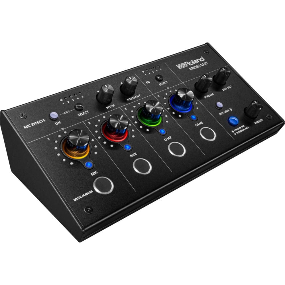 roland mixer amplifiers roland bridgecast sound dual bus gaming mixer