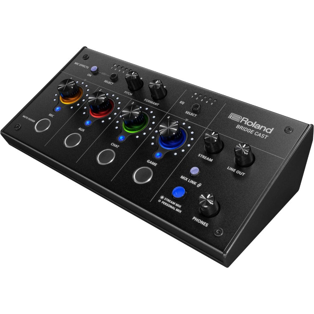 roland mixer amplifiers roland bridgecast sound dual bus gaming mixer