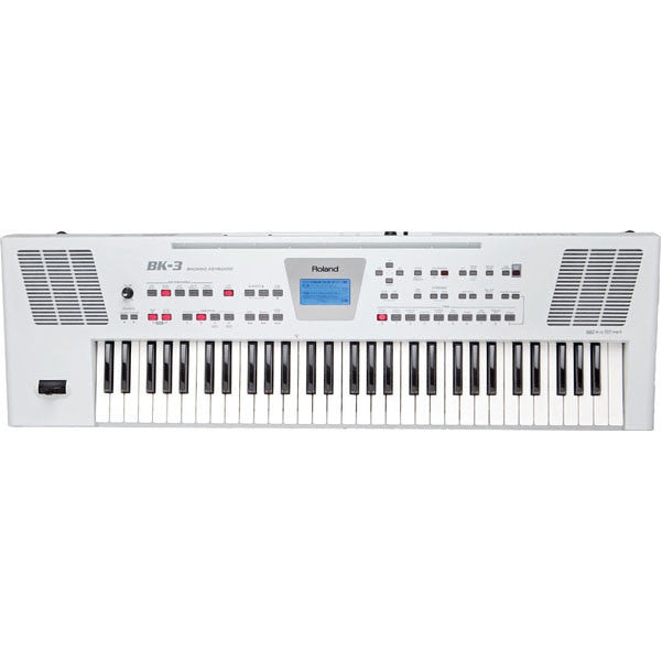 roland portable keyboards roland bk-3 61-key backing keyboard - white
