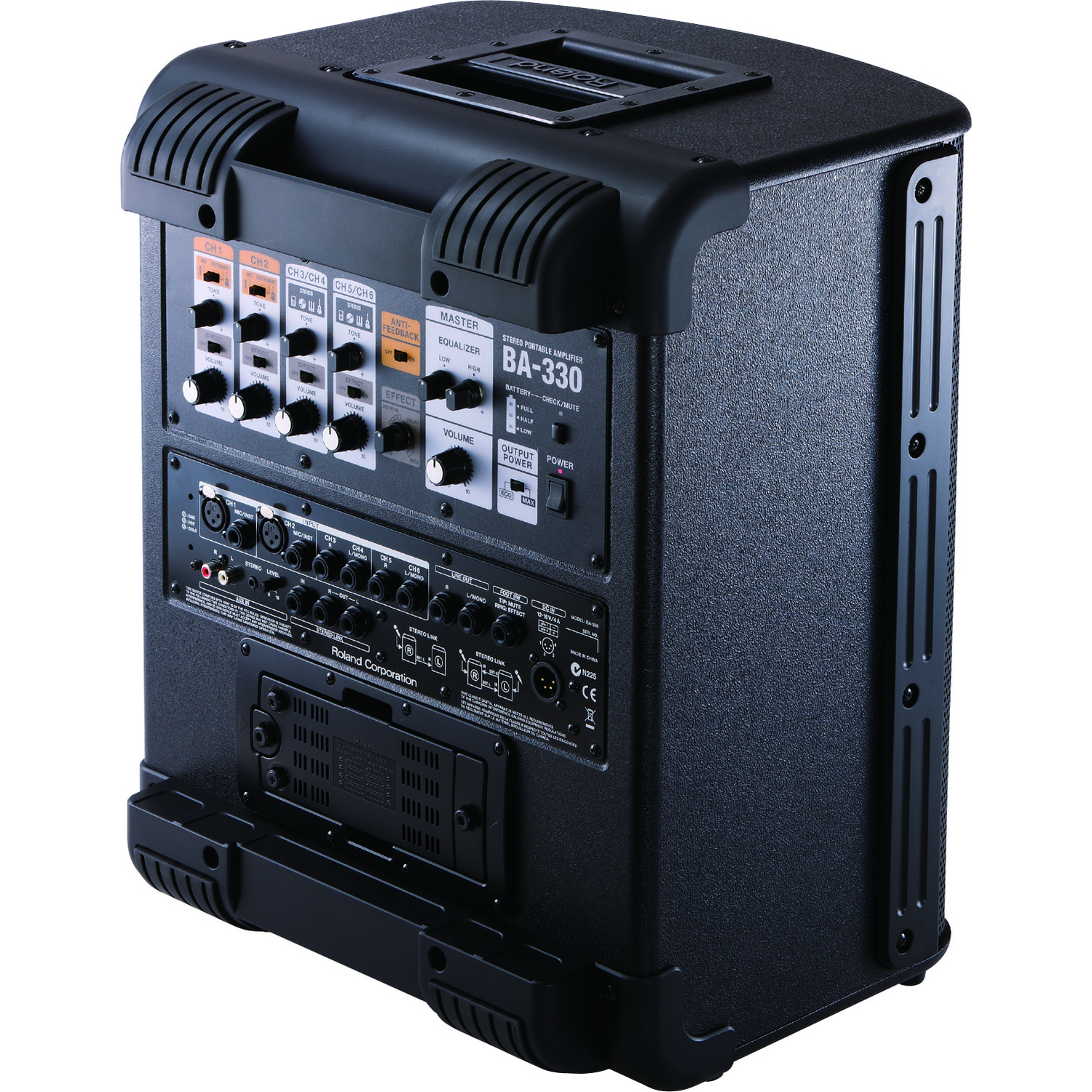 Roland Portable Pa Systems Roland BA-330 Battery Powered Portable Stereo PA System