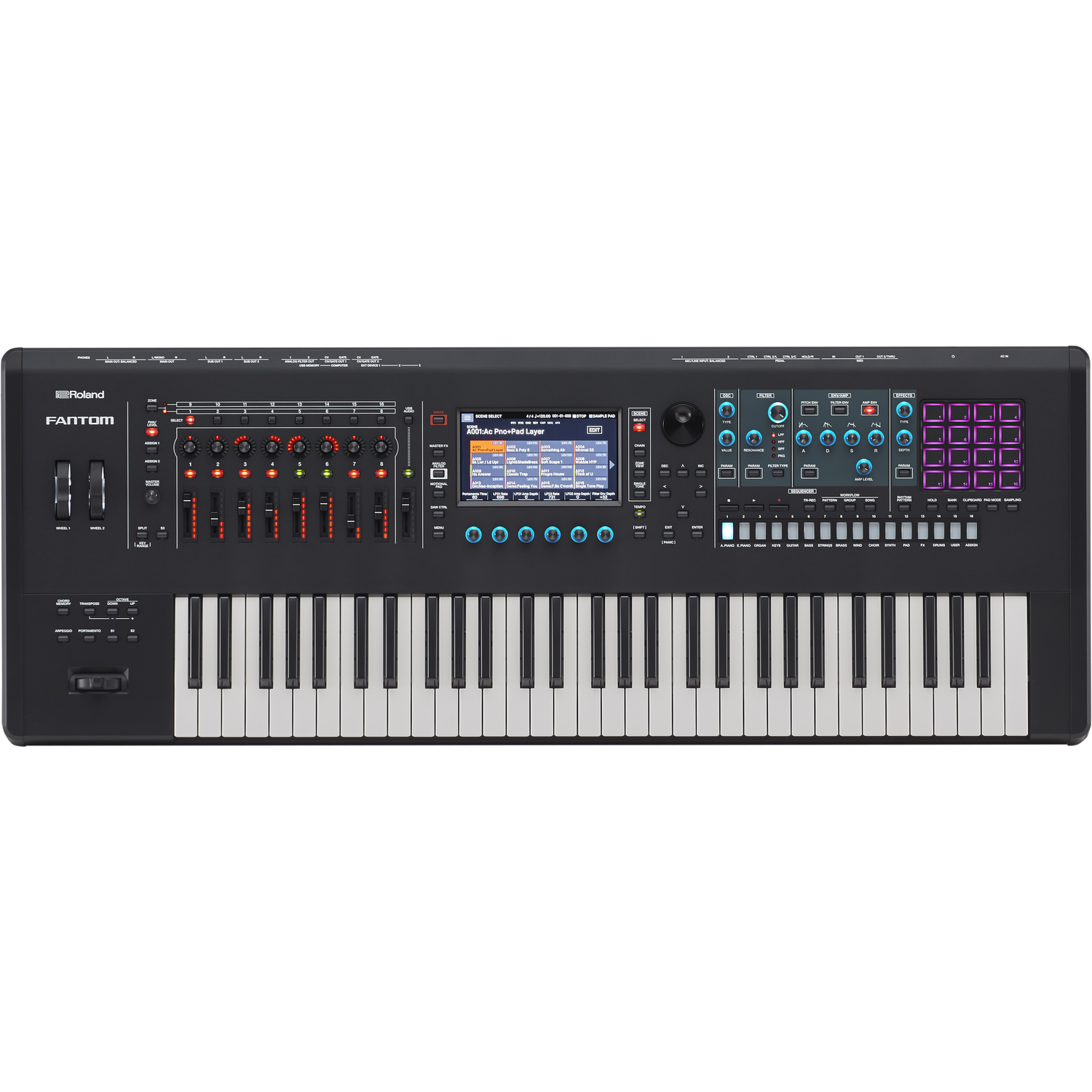 Roland Synthesizers Roland Fantom 6 61 Key Synthesizer Keyboard
