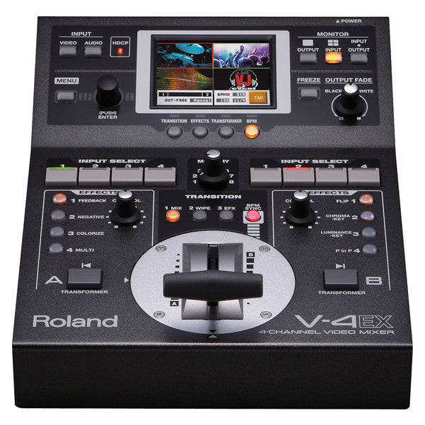 roland video mixers and switchers roland v-4ex four channel digital video mixer with effects