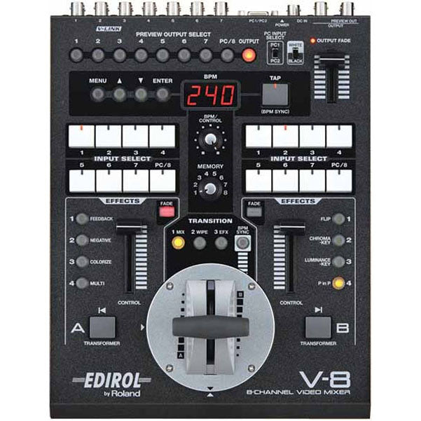 roland video mixers and switchers roland v-8 8-channel video mixer