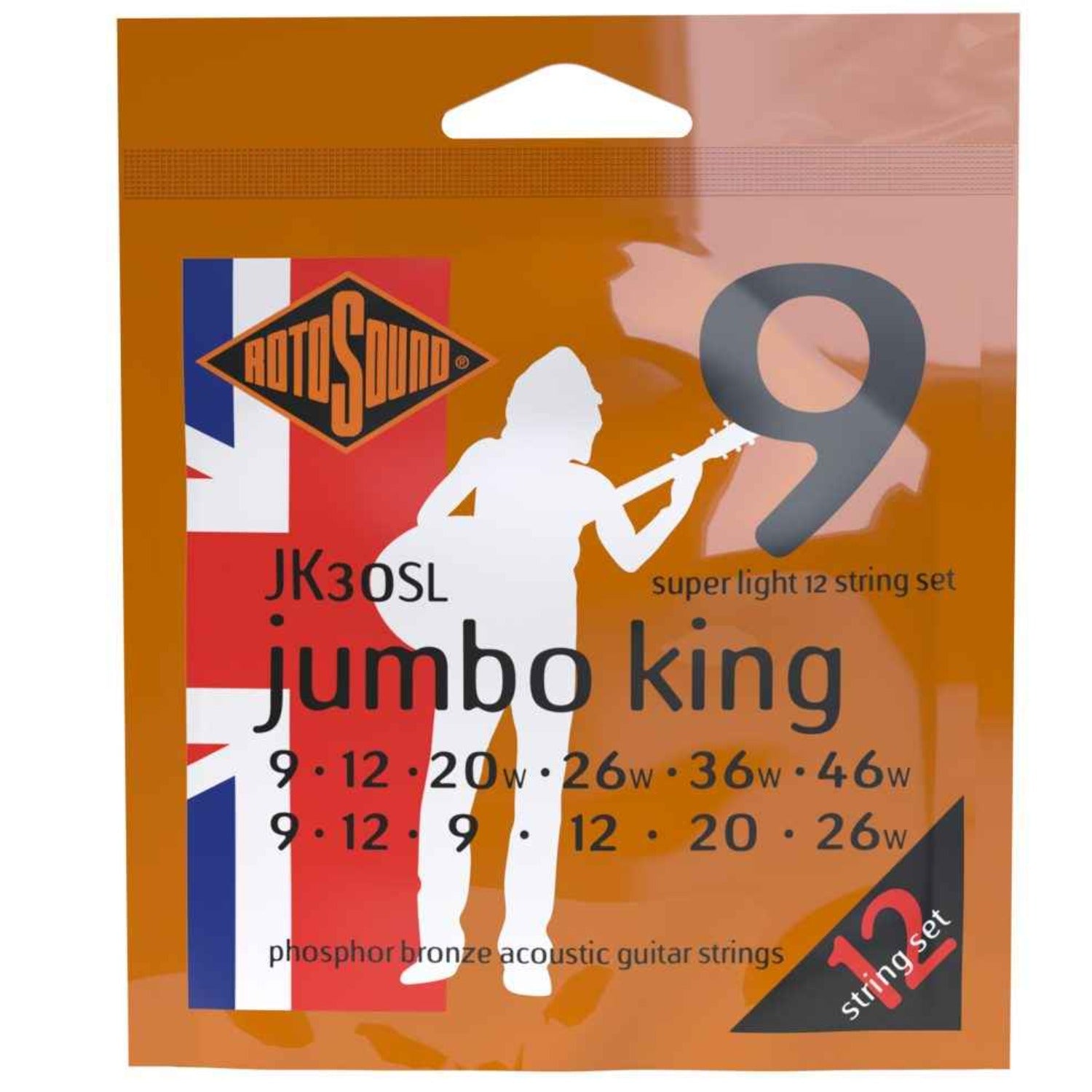 Rotosound Acoustic Guitar Strings Rotosound JK30SL Phosphor Bronze 12 Acoustic Guitar String