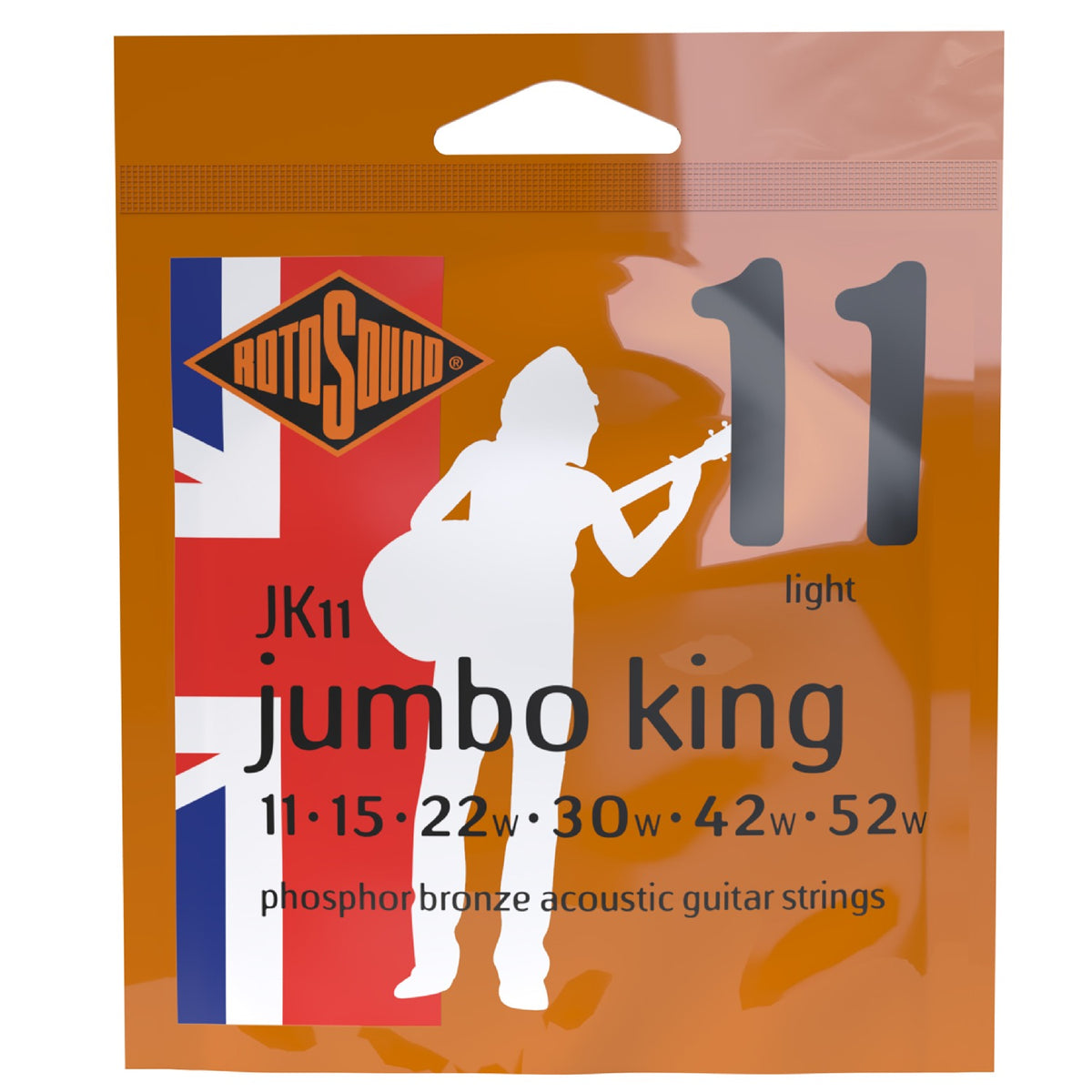 Rotosound Acoustic Guitar Strings Rotosound Jumbo King JK11 Phosphor Bronze Acoustic Strings - 11-52