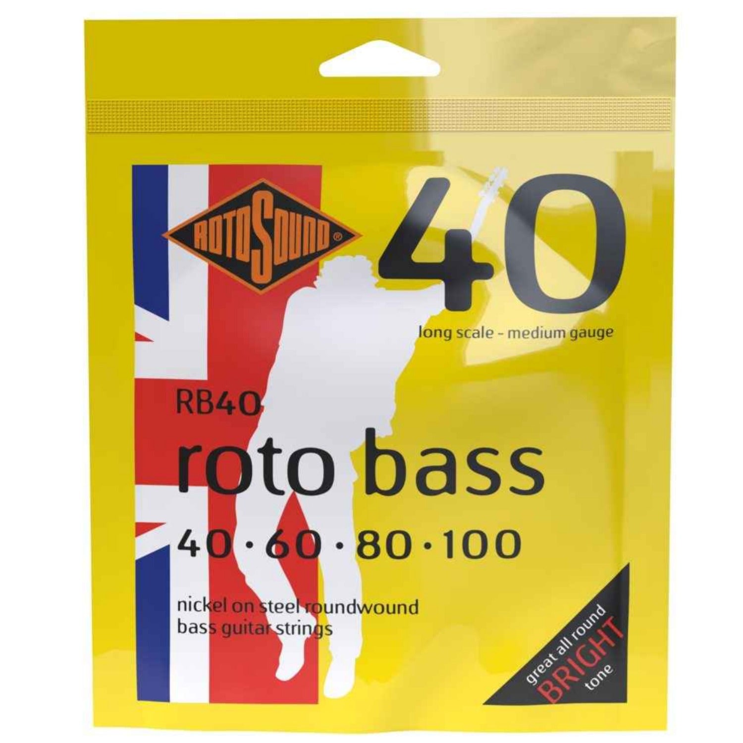 Rotosound Bass Guitar Strings 040-100 Rotosound RB40 Bass Nickel Medium Bass Guitar String