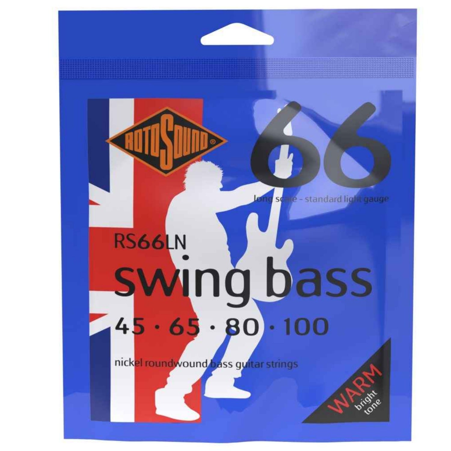 Rotosound Bass Guitar Strings 045-100 Rotosound RS66LN Swing Bass 66 Nickel Standard Light Bass Guitar String