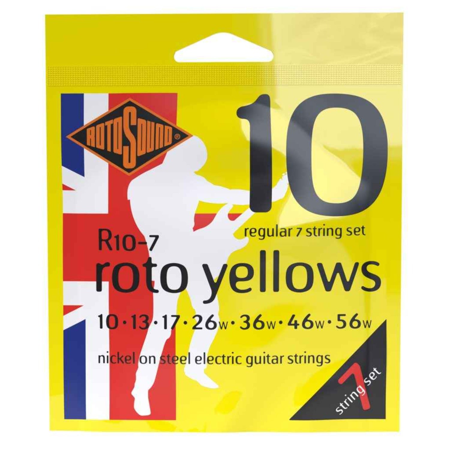 Rotosound Electric Guitar Strings 010-056 Rotosound R10-7 Nickel Regular 7 Electric Guitar String Set