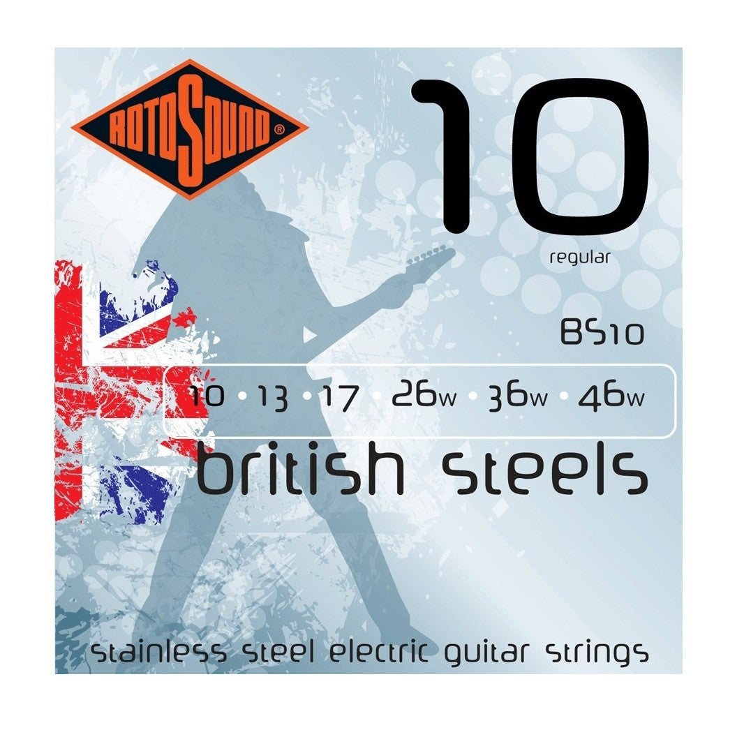 rotosound electric guitar strings rotosound bs10 british steels 10-46 gauge electric guitar strings
