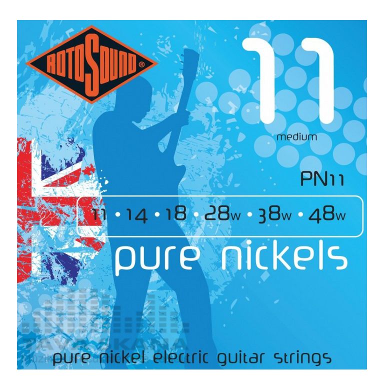 rotosound electric guitar strings rotosound pn11 pure nickel 11-48 electric guitar strings