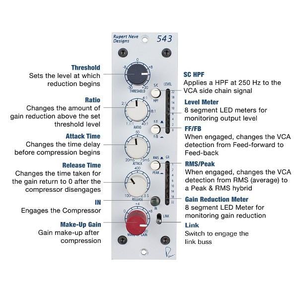 rupert neve designs signal processors rupert neve designs 543 500 series mono compressor-limiter