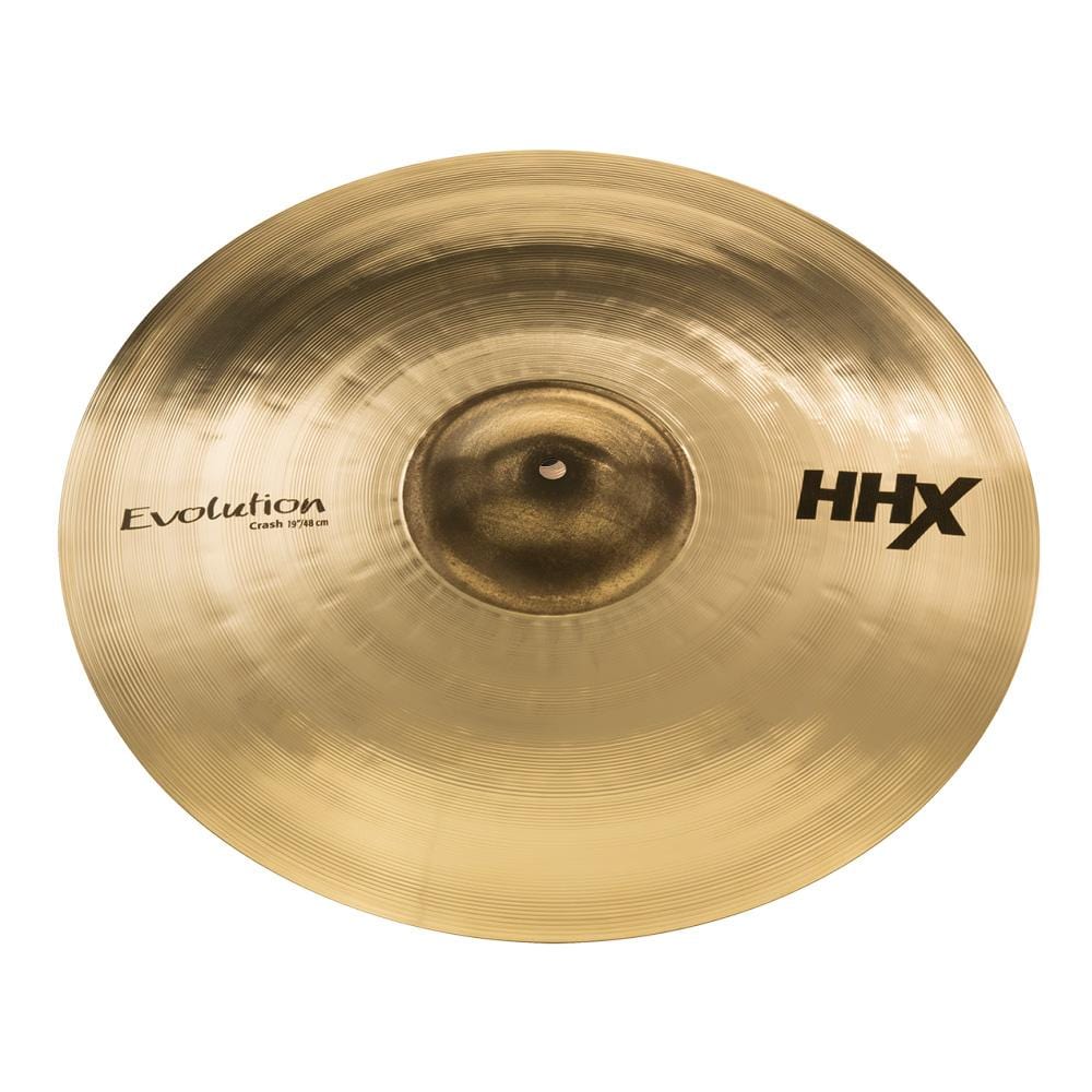 sabian crash cymbals sabian 11906xeb 19inch hhx evolution crash cymbal - brilliant finish