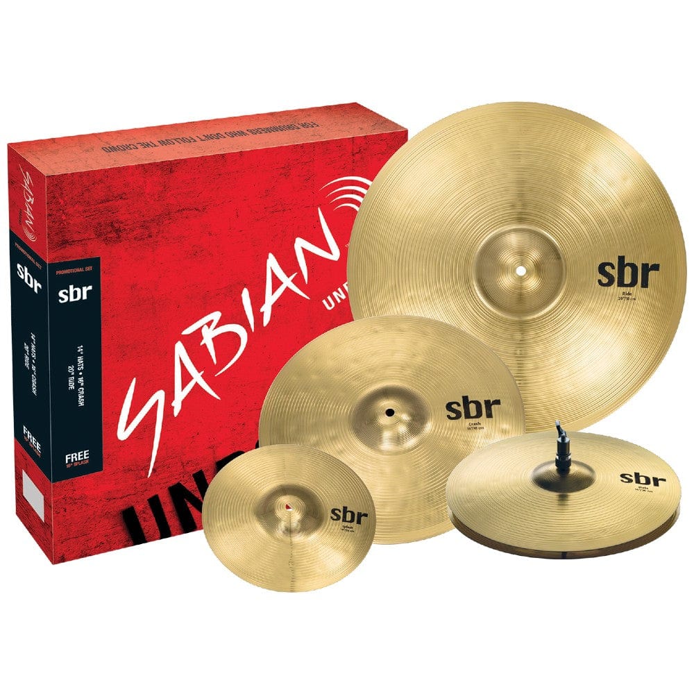 sabian cymbal packs sabian sbr5003g cymbal sbr three prom pack set - 14inch x 16inch x 20inch