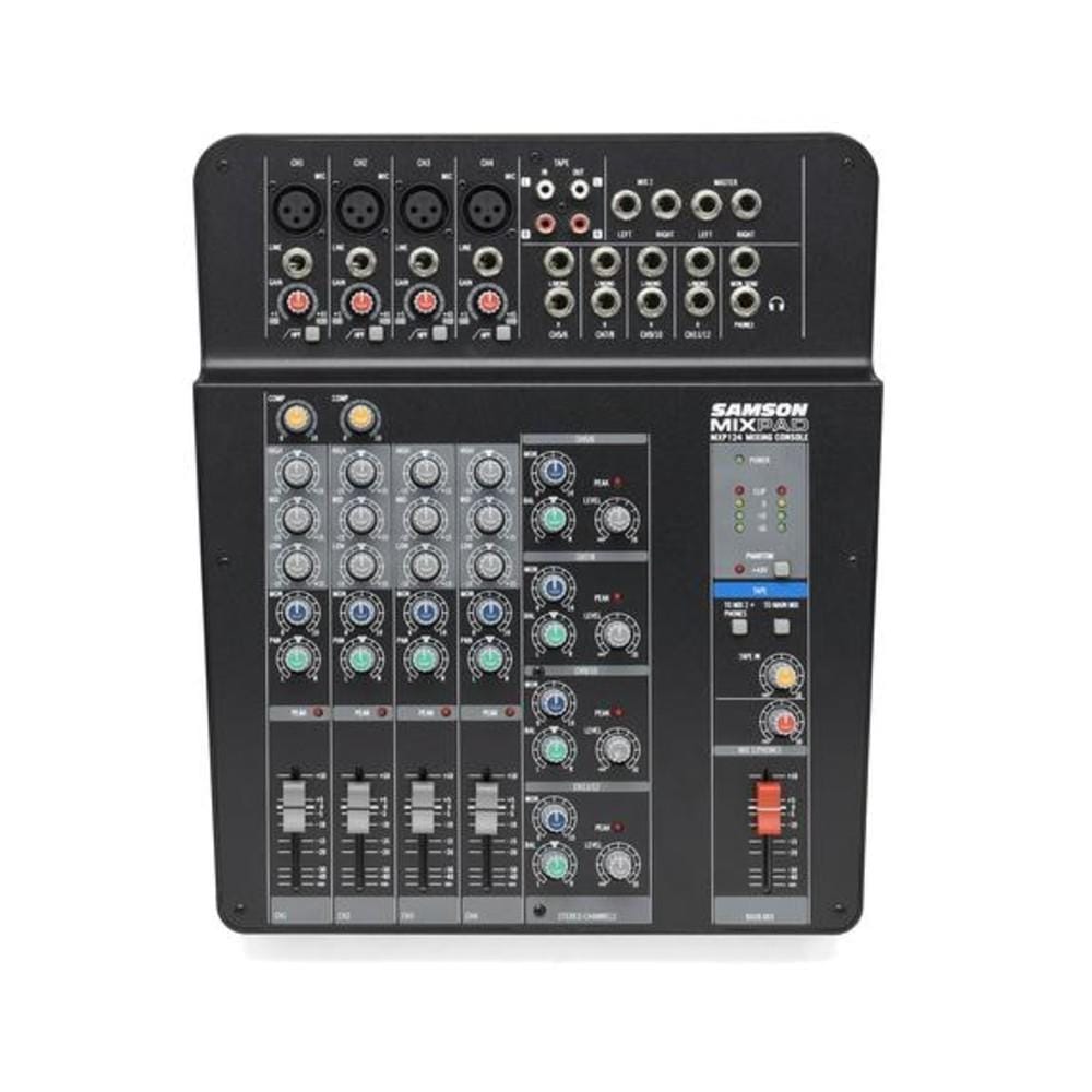 samson analog mixers samson mxp 124 12 channel mixpad