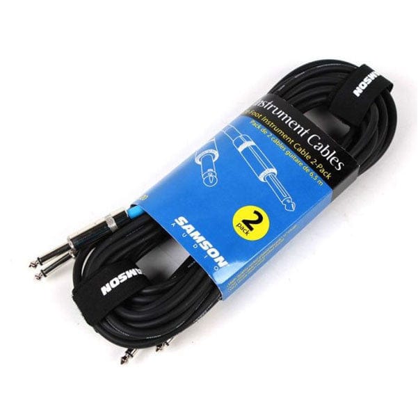 samson instrument cables samson ic20 instrument/patch cable 2-pack - 6 metres