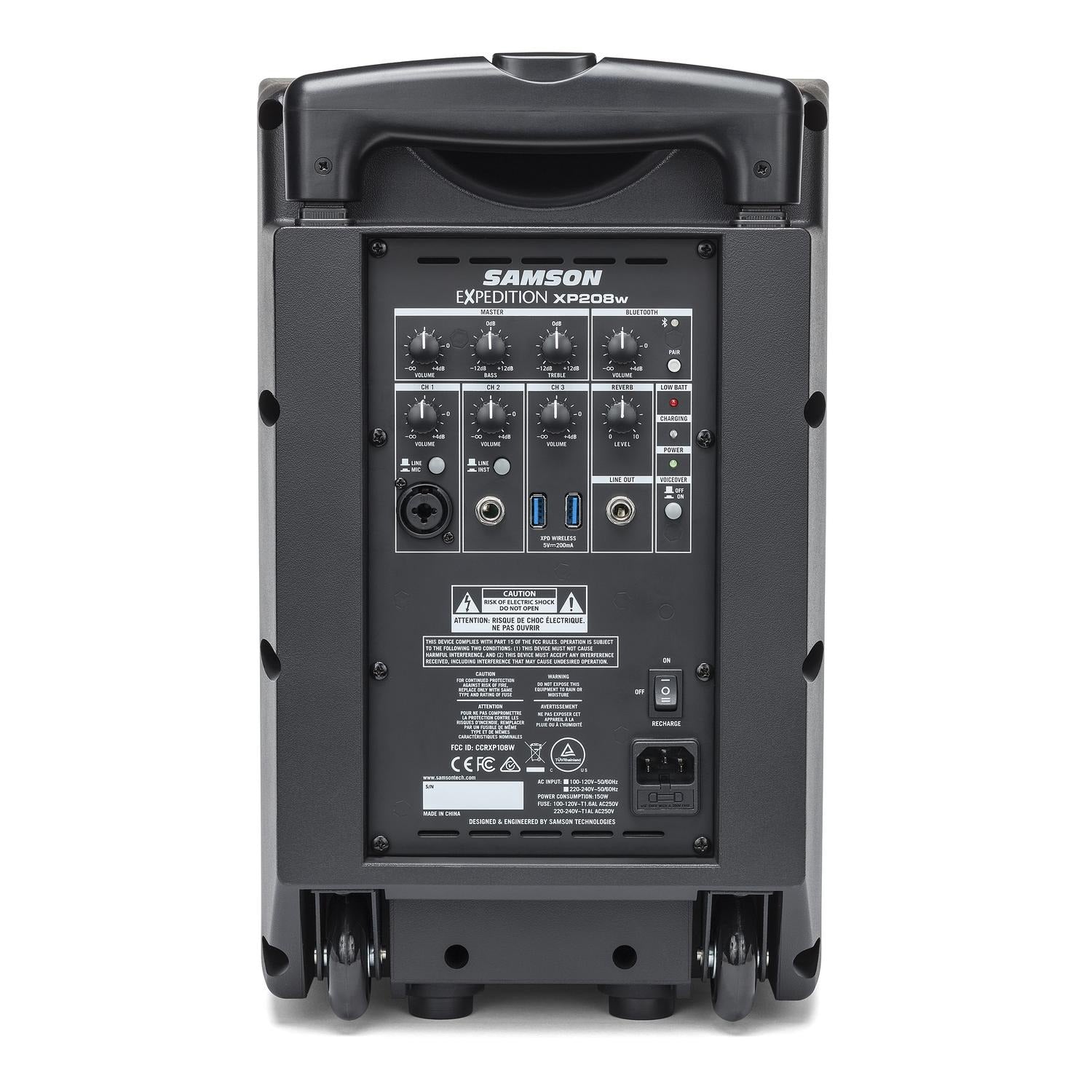 Samson Portable Pa Systems Samson Expedition XP208w - Rechargeable Portable PA with Handheld Wireless System and Bluetooth
