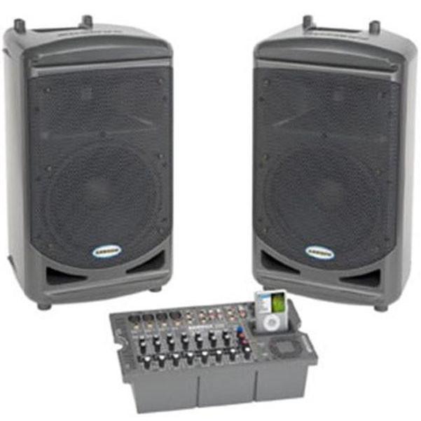 samson portable pa systems samson xp510i portable pa system with ipod dock - open box
