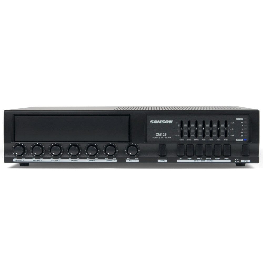 samson power amplifiers samson zm125 zone mixer / amplifier