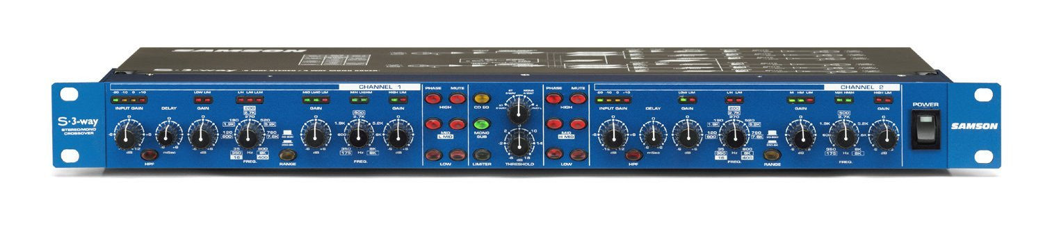 samson signal processors samson s-3-way stereo/mono crossover