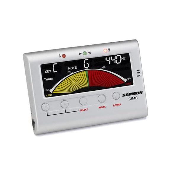 samson tuners samson cm40 chromatic tuner / metronome