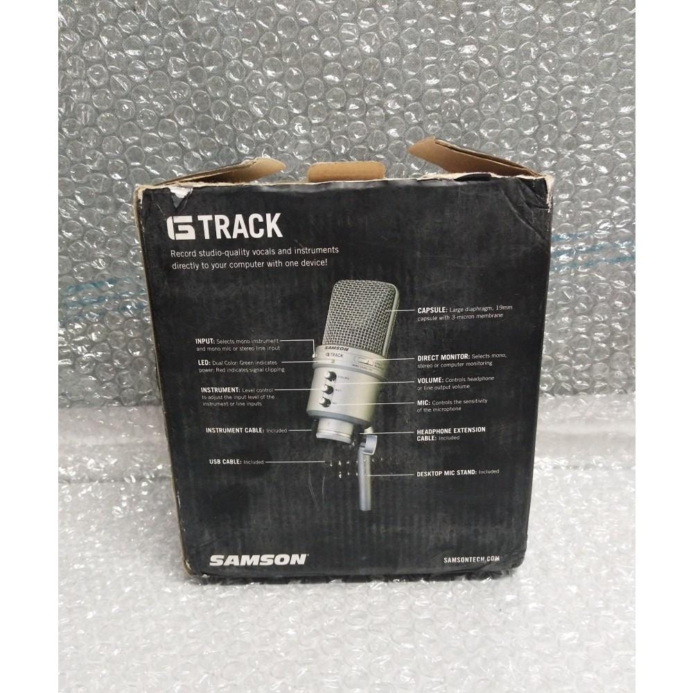 samson usb microphones samson g-track - usb condenser microphone - open box b stock