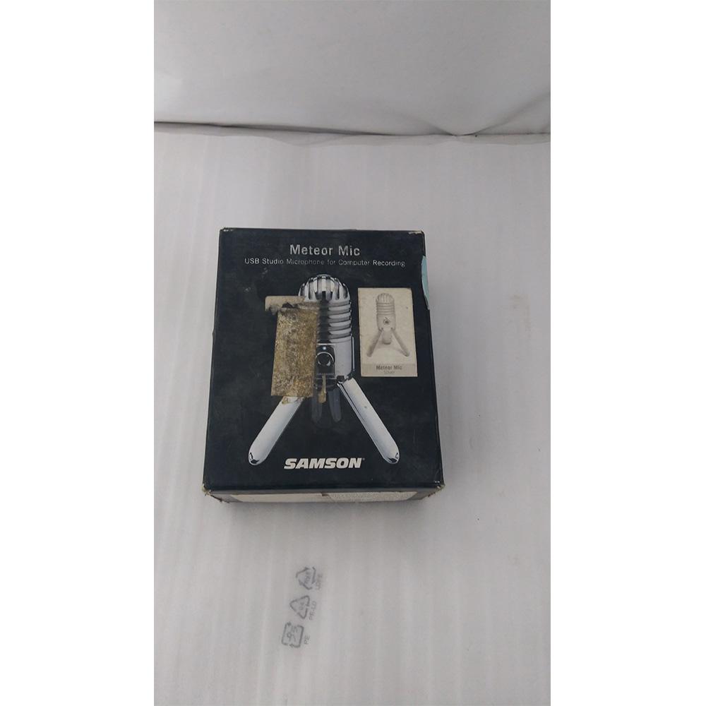 samson usb microphones samson meteor mic - usb studio microphone - brushed nickel - open box b stock