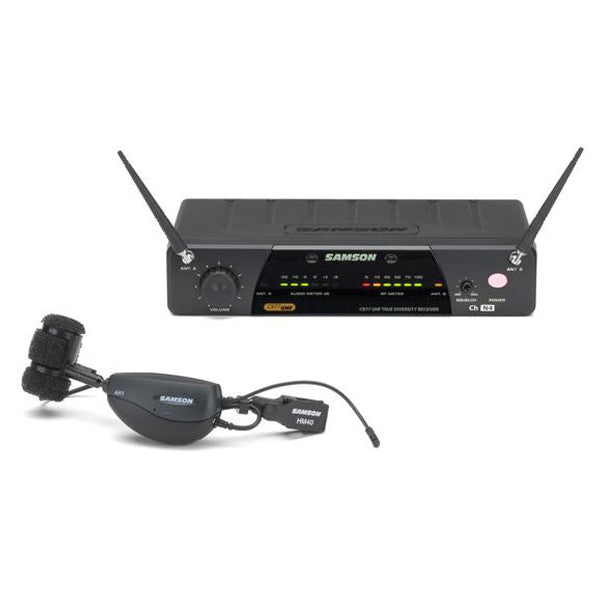 samson wireless systems samson airline 77 uhf td wireless with hm40 wind instrument microphone