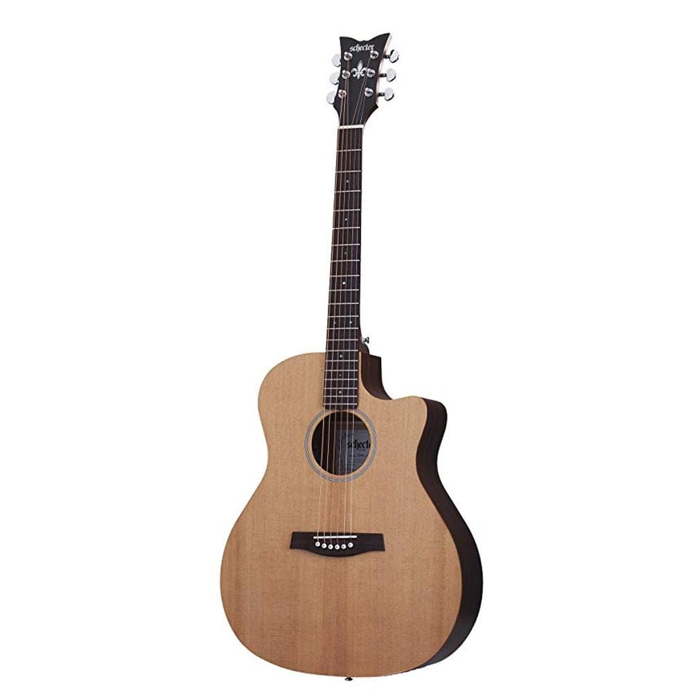 schecter acoustic guitars schecter 3715 deluxe 6-string acoustic guitar - natural satin