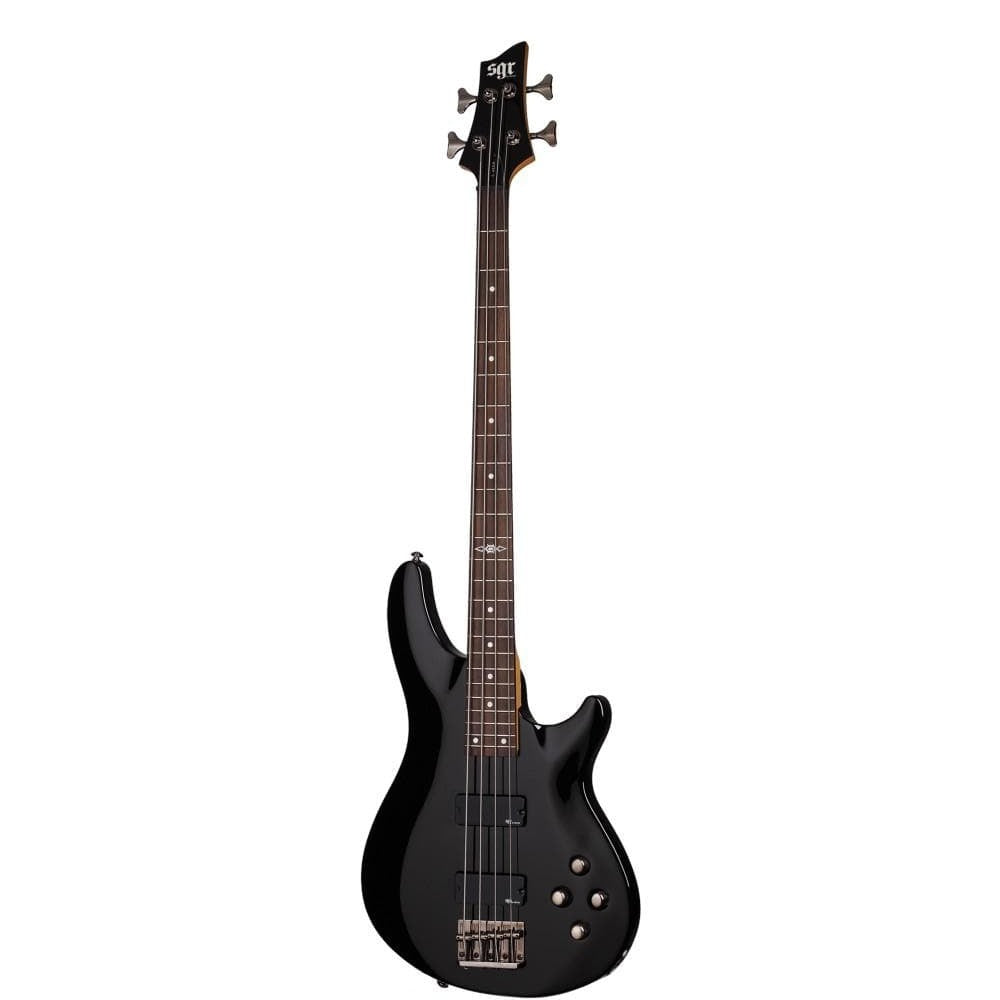 schecter bass guitars gloss black schecter guitar research sgr c-4 4 string bass guitar with gig bag