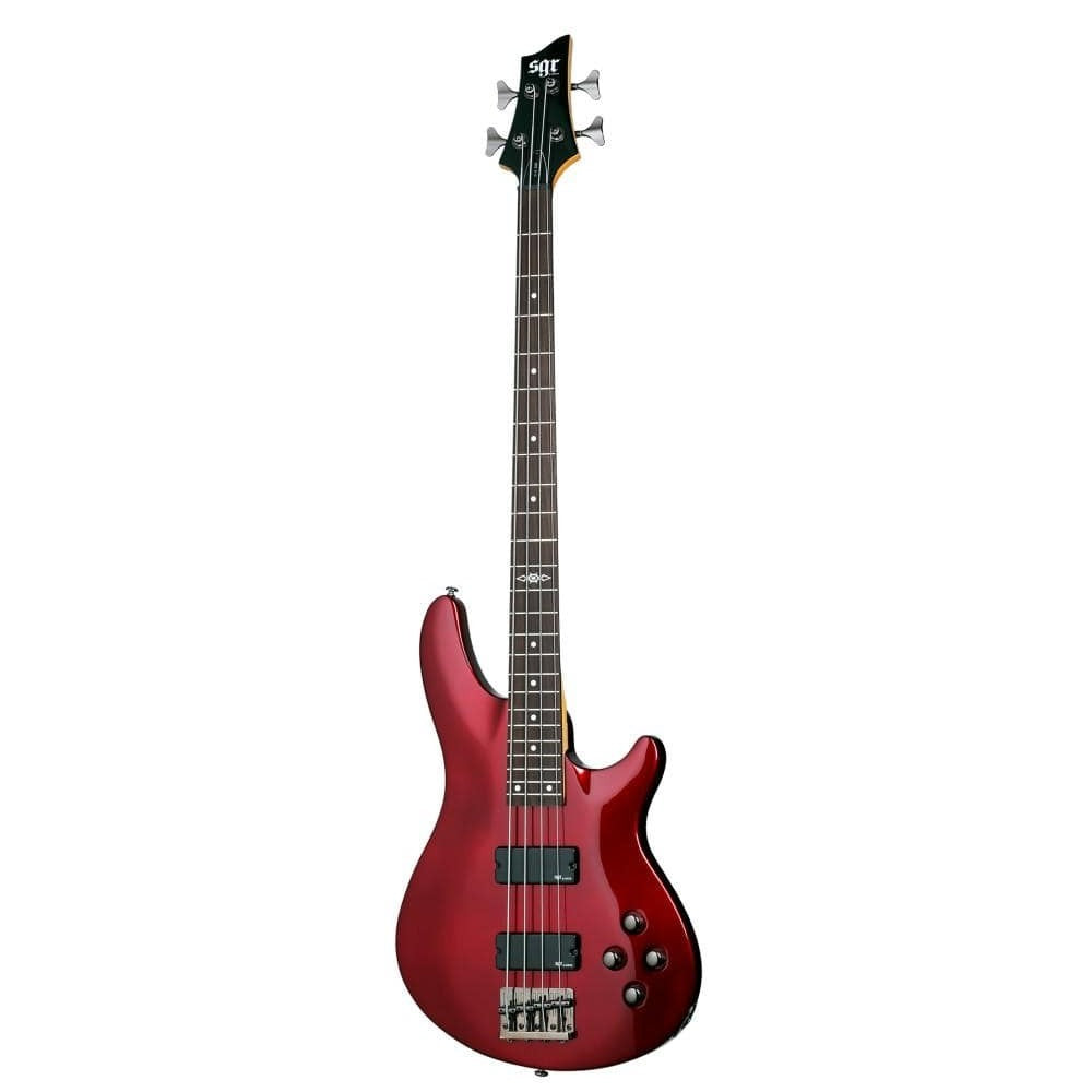 schecter bass guitars metallic red schecter guitar research sgr c-4 4 string bass guitar with gig bag