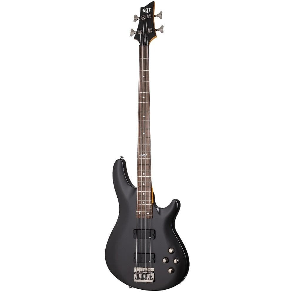 schecter bass guitars midnight satin black schecter guitar research sgr c-4 4 string bass guitar with gig bag