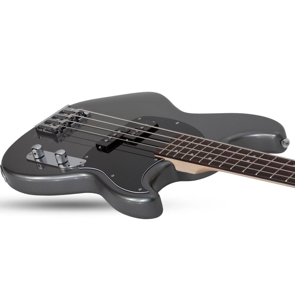 schecter bass guitars schecter banshee bass 4-string bass guitar- carbon grey