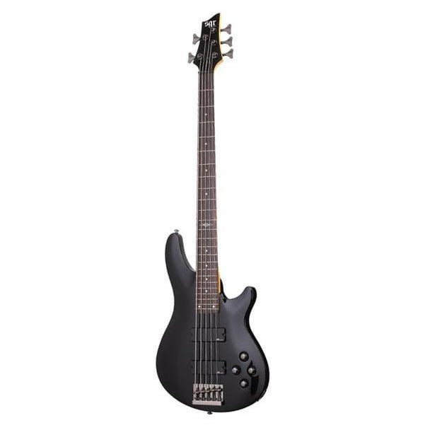 schecter bass guitars schecter sgr c-5 5 string bass guitar with gig bag - black