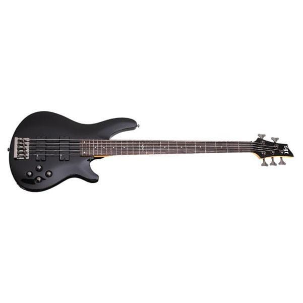 schecter bass guitars schecter sgr c-5 5 string bass guitar with gig bag - black