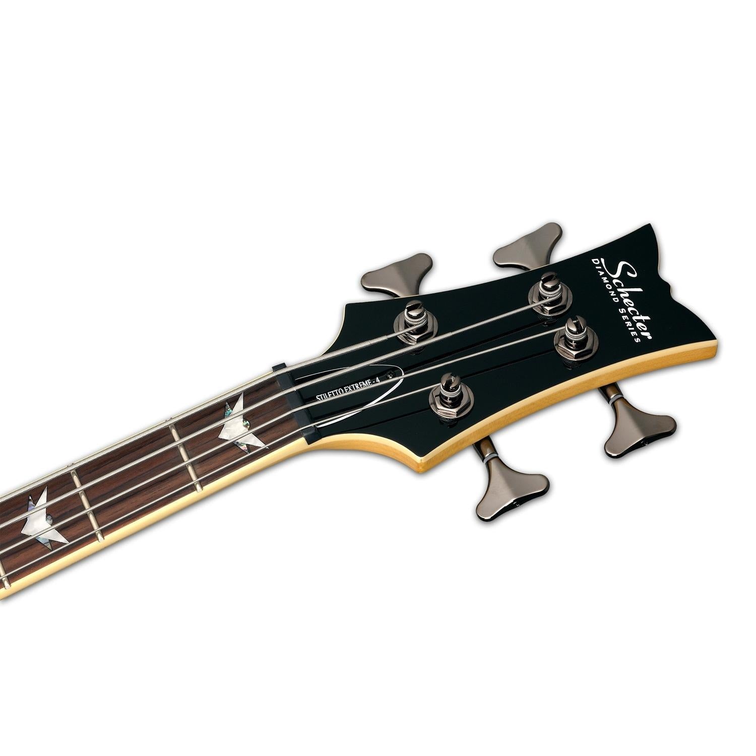 Schecter Bass Guitars Schecter Stiletto Extreme-4 4-String Bass Guitar - See Thru Black