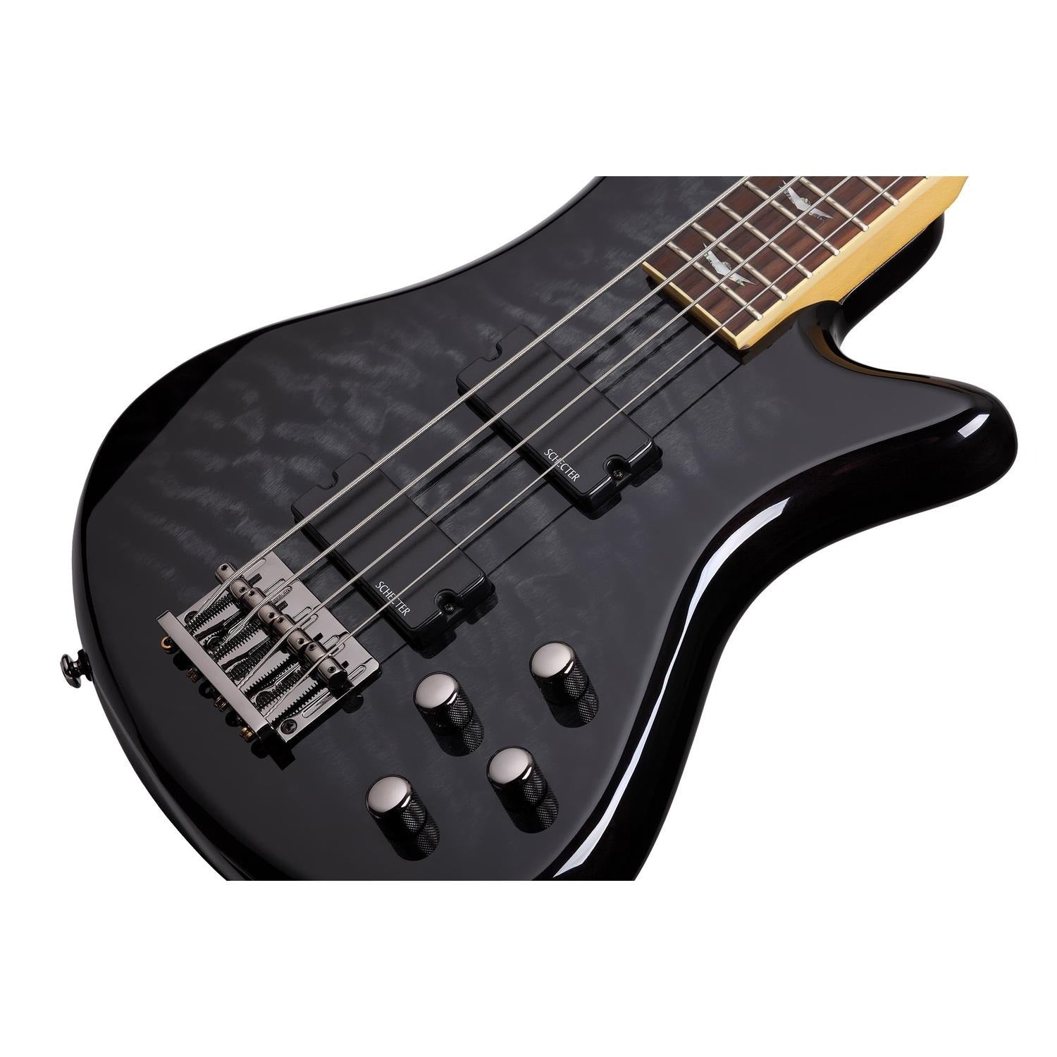 Schecter Bass Guitars Schecter Stiletto Extreme-4 4-String Bass Guitar - See Thru Black