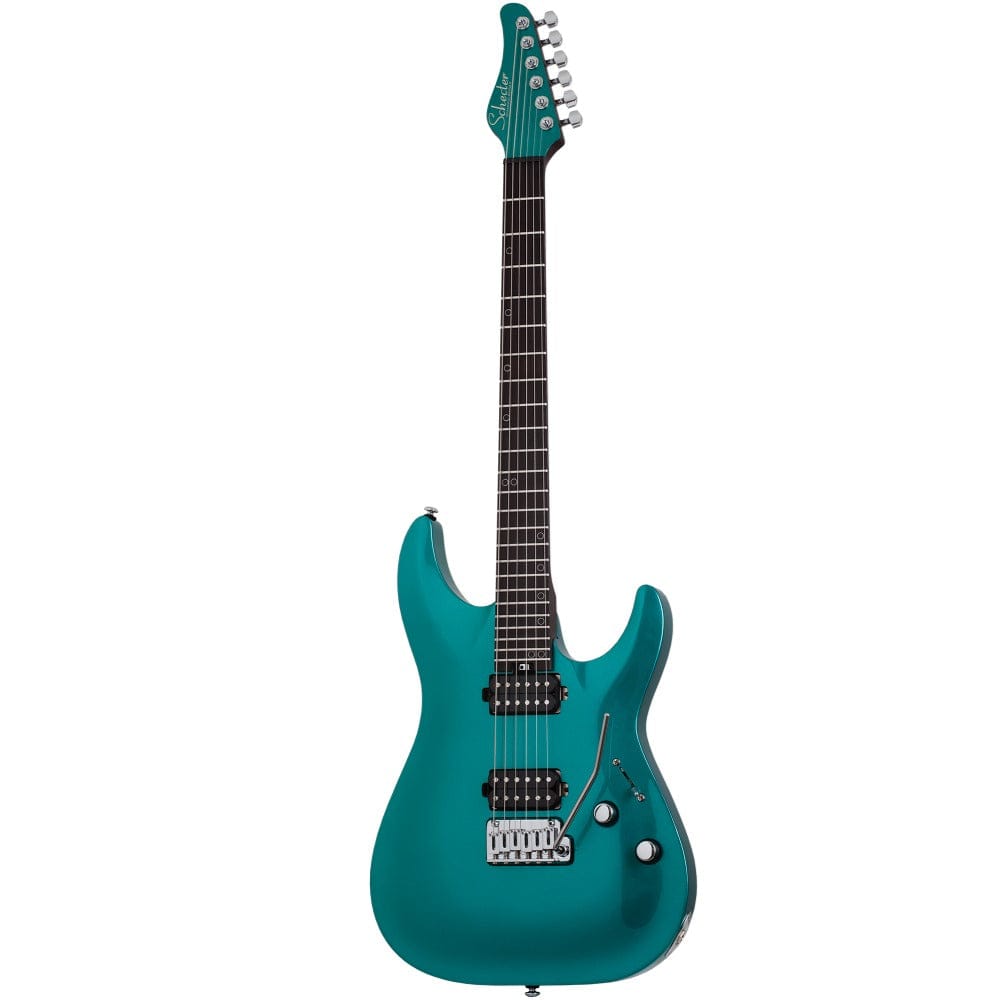 schecter electric guitars arctic jade schecter aaron marshall am-6 6 string electric guitar #color_arctic-jade