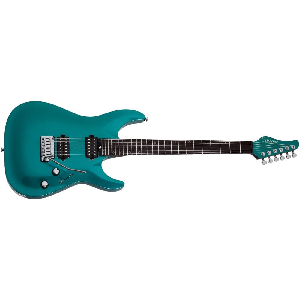 schecter electric guitars arctic jade schecter aaron marshall am-6 6 string electric guitar