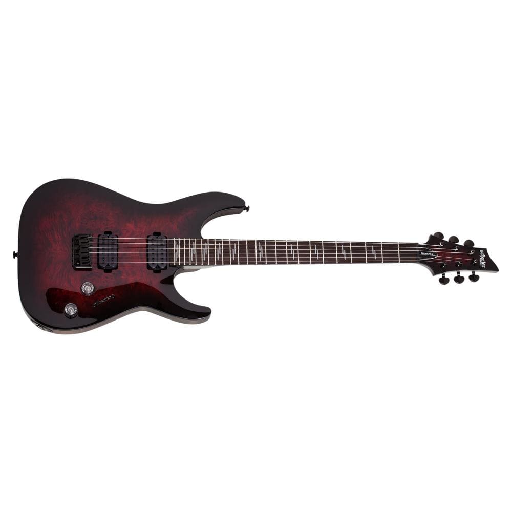schecter electric guitars black cherry burst schecter omen elite 6 electric guitar#color_black-cherry-burst