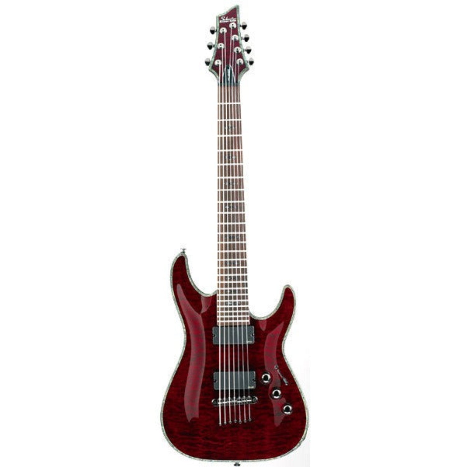 schecter electric guitars black cherry schecter hellraiser c7 electric guitar, 7-string #size_black-cherry