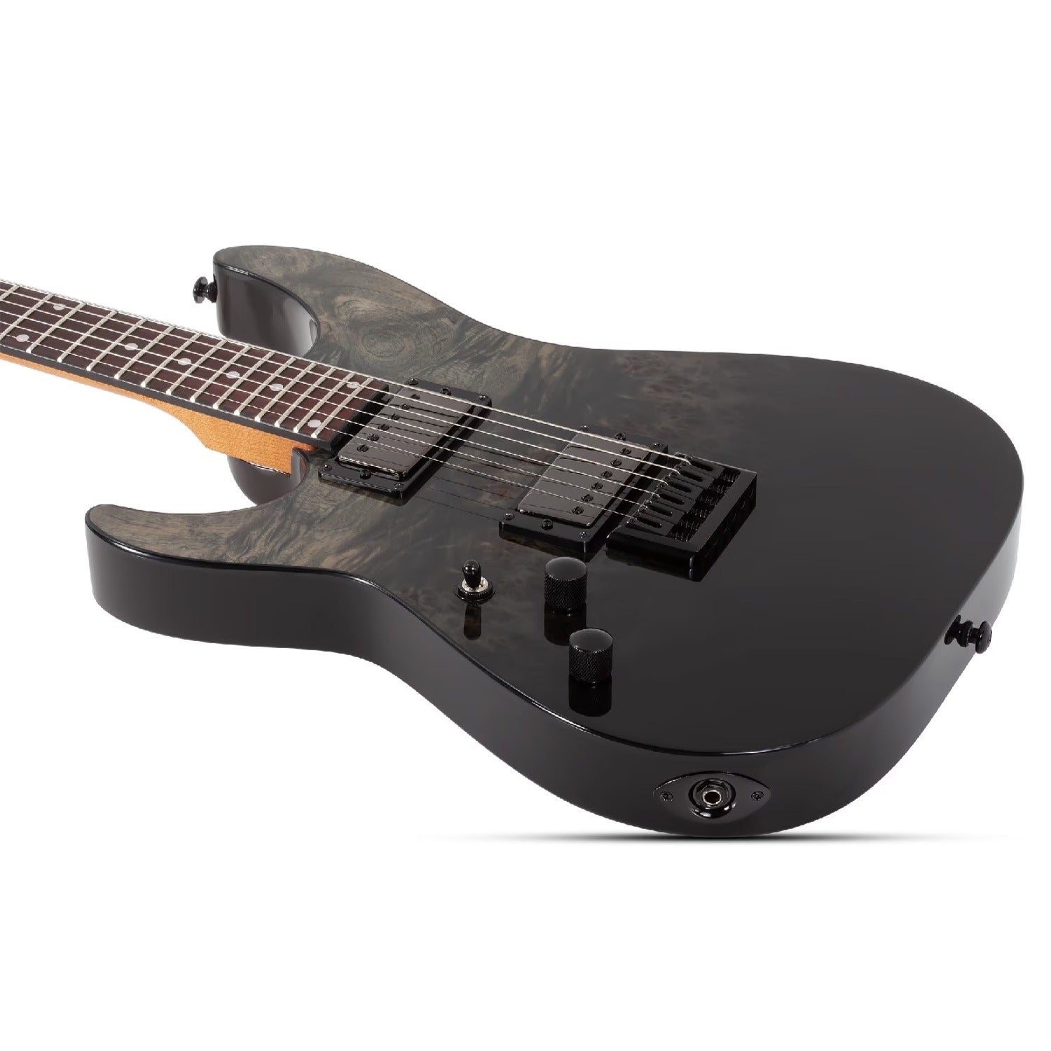 Schecter Electric Guitars Black Fade Burst Burl Schecter C-1 Standard 6 String Electric Guitar - Left Handed