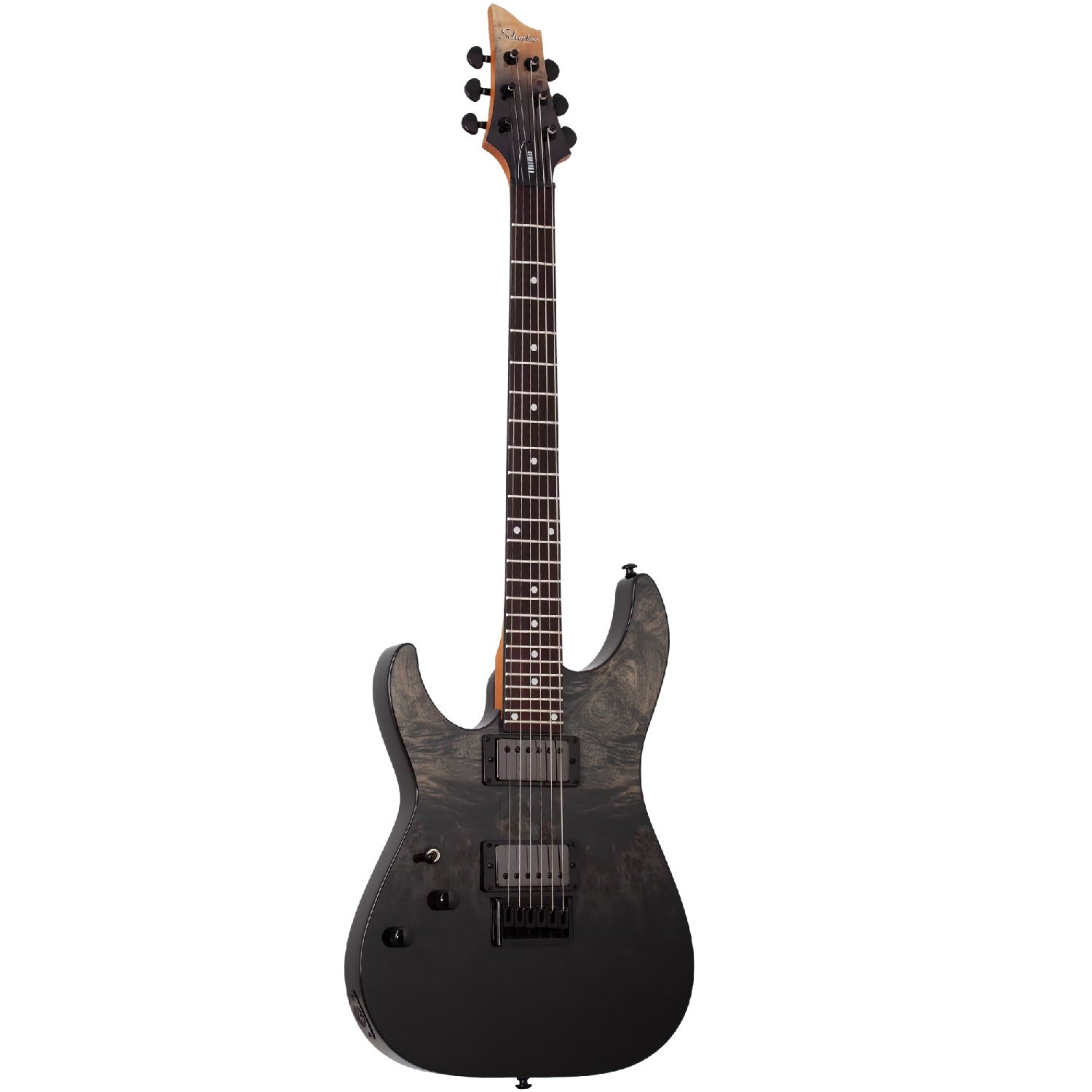 Schecter Electric Guitars Black Fade Burst Burl Schecter C-1 Standard 6 String Electric Guitar - Left Handed
