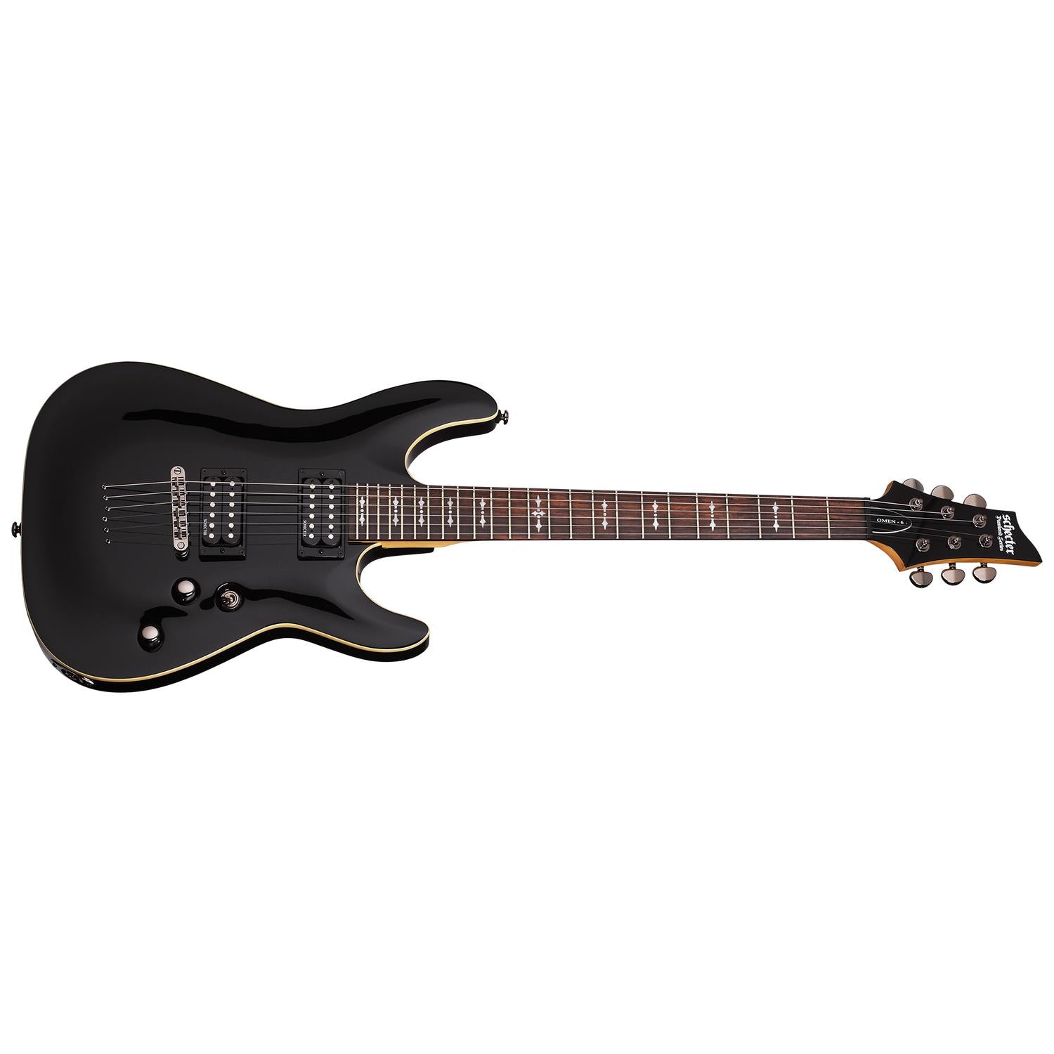 Schecter Electric Guitars Black Schecter Omen 6 Electric Guitar