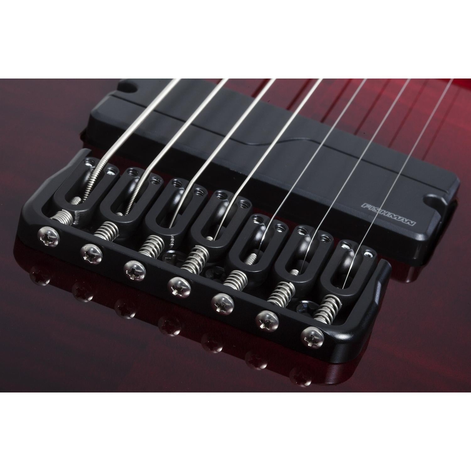 Schecter Electric Guitars Blood Burst Schecter C-7 SLS Elite 7 String Electric Guitar