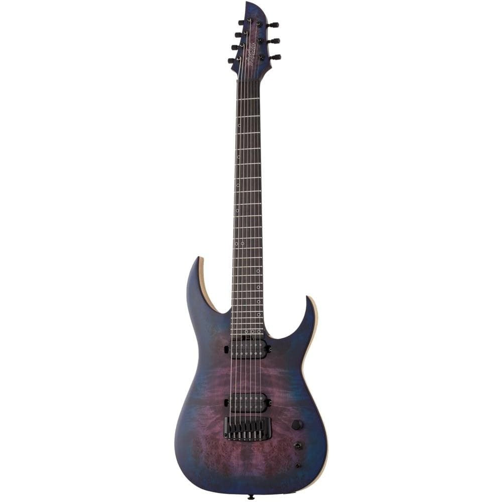 schecter electric guitars blue crimson schecter keith merrow km-7 mk-iii artist electric guitar #color_blue-crimson
