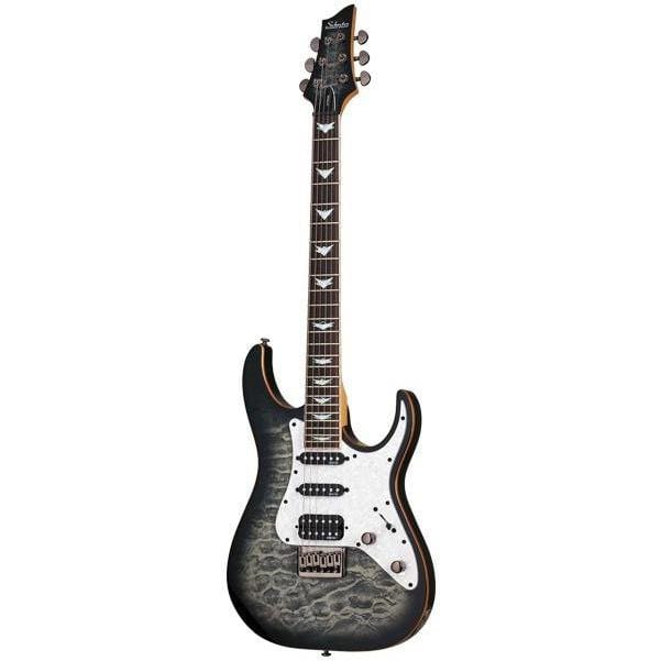schecter electric guitars charcoal burst schecter banshee-6 extreme 6-string electric guitar #color_charcoal-burst