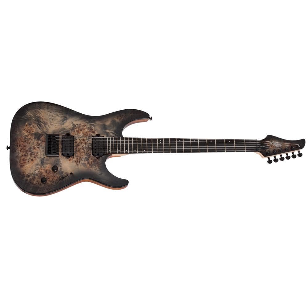 schecter electric guitars charcoal burst schecter c-6 pro 6-string electric guitar