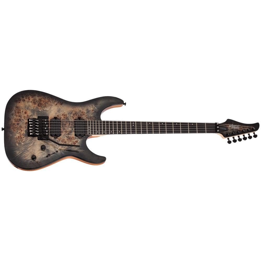 schecter electric guitars charcoal burst schecter c-6 pro fr 6-strings electric guitar #color_charcoal-burst