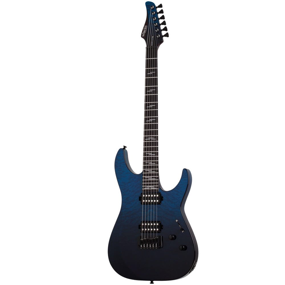schecter electric guitars deep ocean blue schecter reaper-6 elite 6 string electric guitar #color_deep-ocean-blue