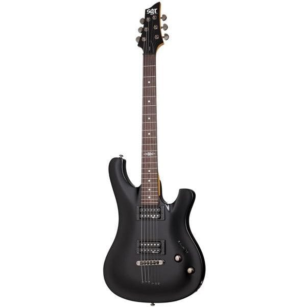 schecter electric guitars gloss black schecter 006 sgr 6 string electric guitar with gig bag #color_gloss-black